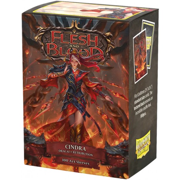 Dragon Shield Standard Matte Art Flesh and Blood Cindra , Dracai of Retribution 100 Bustine ITA