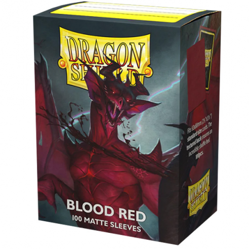 Standard - Matte Blood Red (100 Bustine) - Dragon Shield