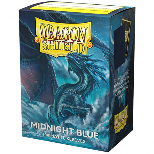 Dragon Shield Matte Sleeves Midnight Blue 100 Bustine Protettive Blu Notte Opache 63x88mm Standard
