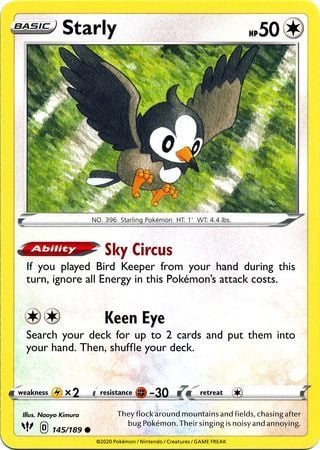 Starly - Fiamme Oscure 145/189 [ Italiano / Inglese ]