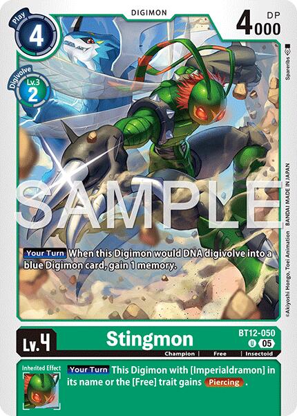 Stingmon BT12-050 [ Inglese / Giapponese ]