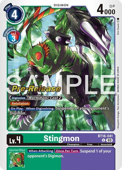 Stingmon BT16-041 [ Inglese / Giapponese ]