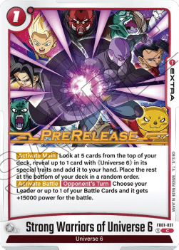 Strong Warriors of Universe 6 FB01-031 [ Inglese / Giapponese ]