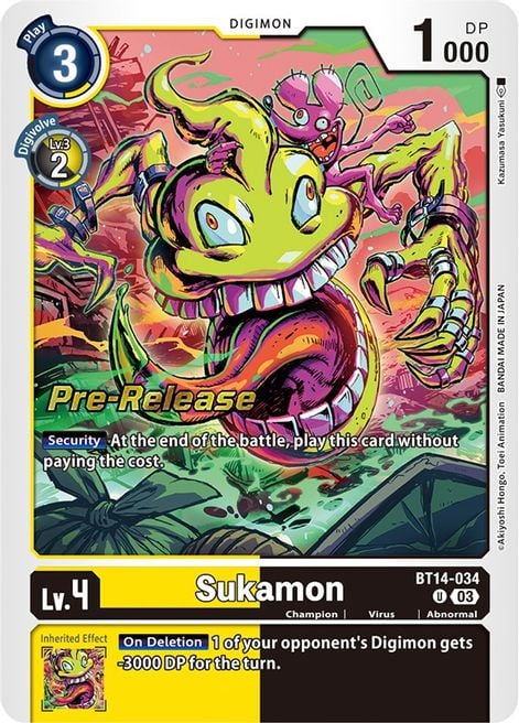 Sukamon BT14-034 [ Inglese / Giapponese ]