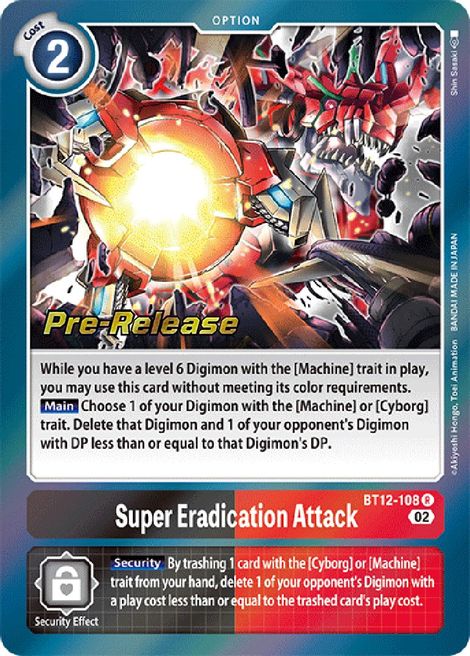 Super Eradication Attack BT12-108 [ Inglese / Giapponese ]