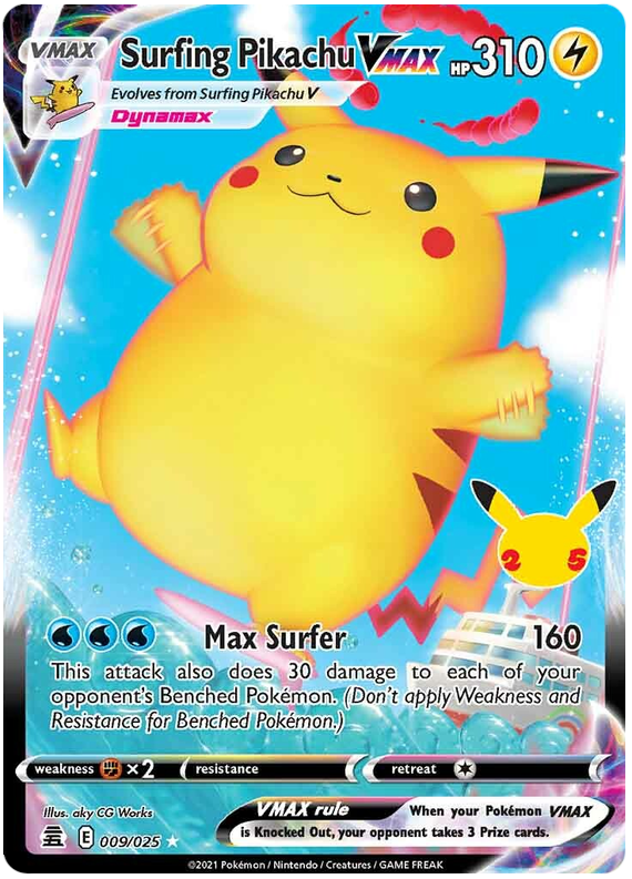 Pikachu Surf VMAX - Gran Festa 009/025 [ Italiano / Inglese ]