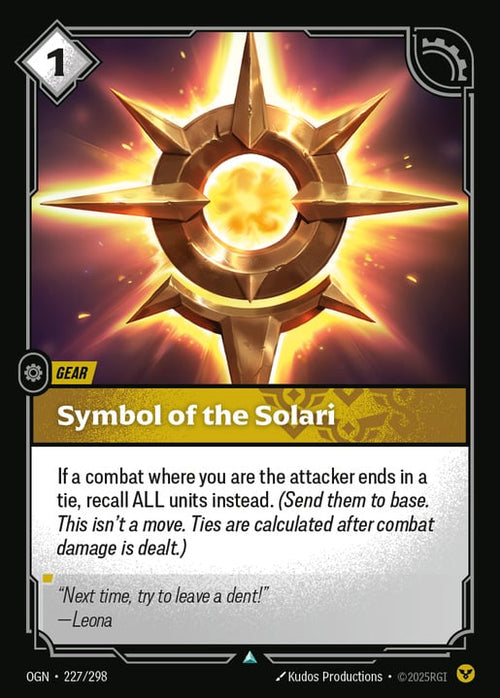 Symbol of the Solari (Uncommon) [ Inglese / Cinese Semplificato ]