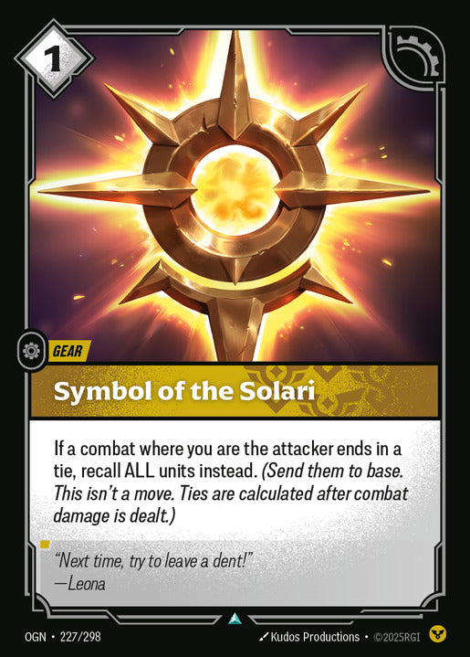 Symbol of the Solari (Uncommon) [ Inglese / Cinese Semplificato ]