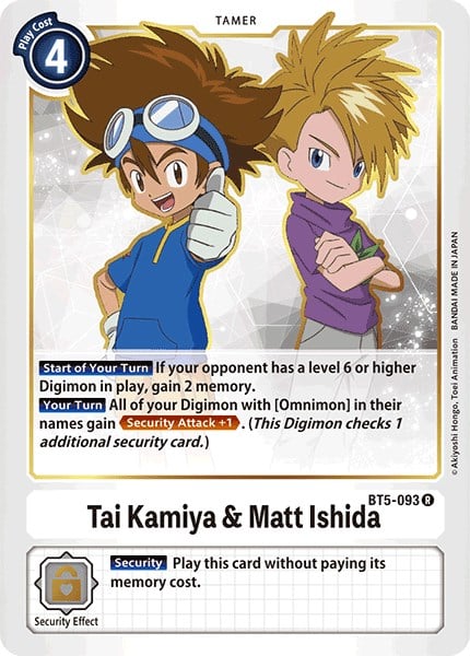 Tai Kamiya & Matt Ishida BT5-093 [ Inglese / Giapponese ]
