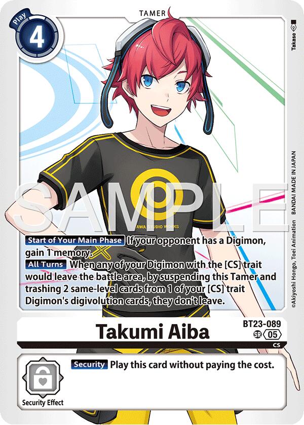 Takumi Aiba BT23-089 [ Inglese / Giapponese ]