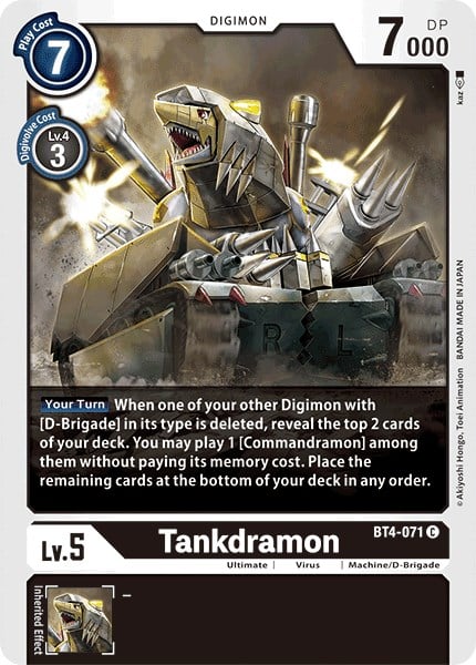 Tankdramon BT4-071 [ Inglese / Giapponese ]