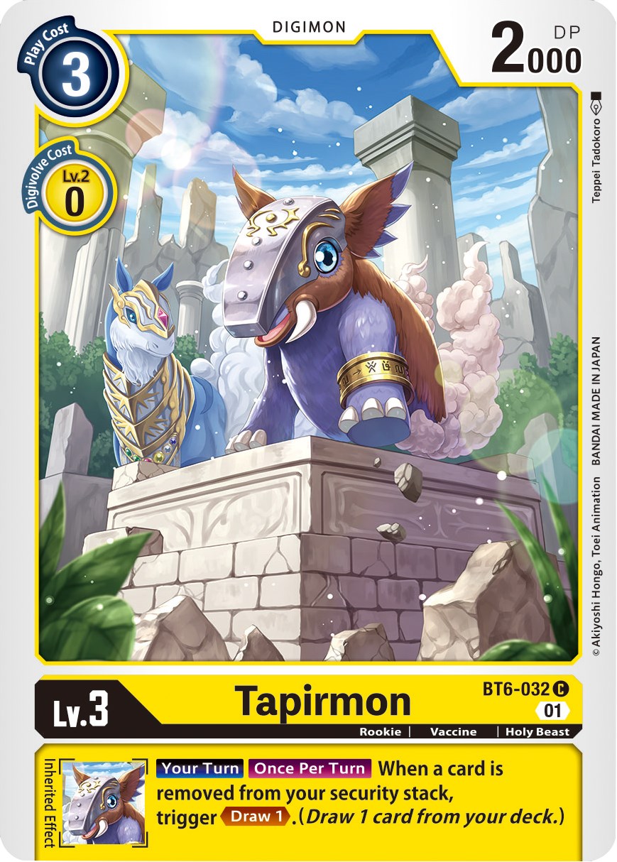 Tapirmon BT6-032 [ Inglese / Giapponese ]
