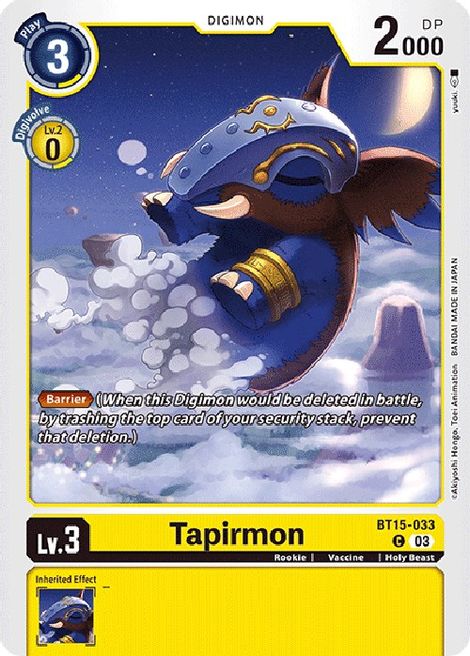 Tapirmon BT15-033 [ Inglese / Giapponese ]