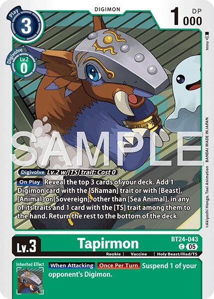 Tapirmon BT24-043 [ Inglese / Giapponese ]