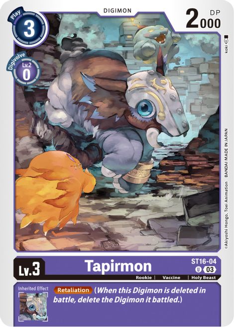 Tapirmon ST16-04 [ Inglese / Giapponese ]