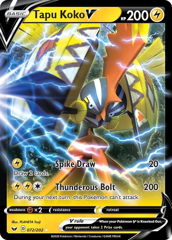 Tapu Koko V - Spada e Scudo 72/202 [ Italiano / Inglese ]