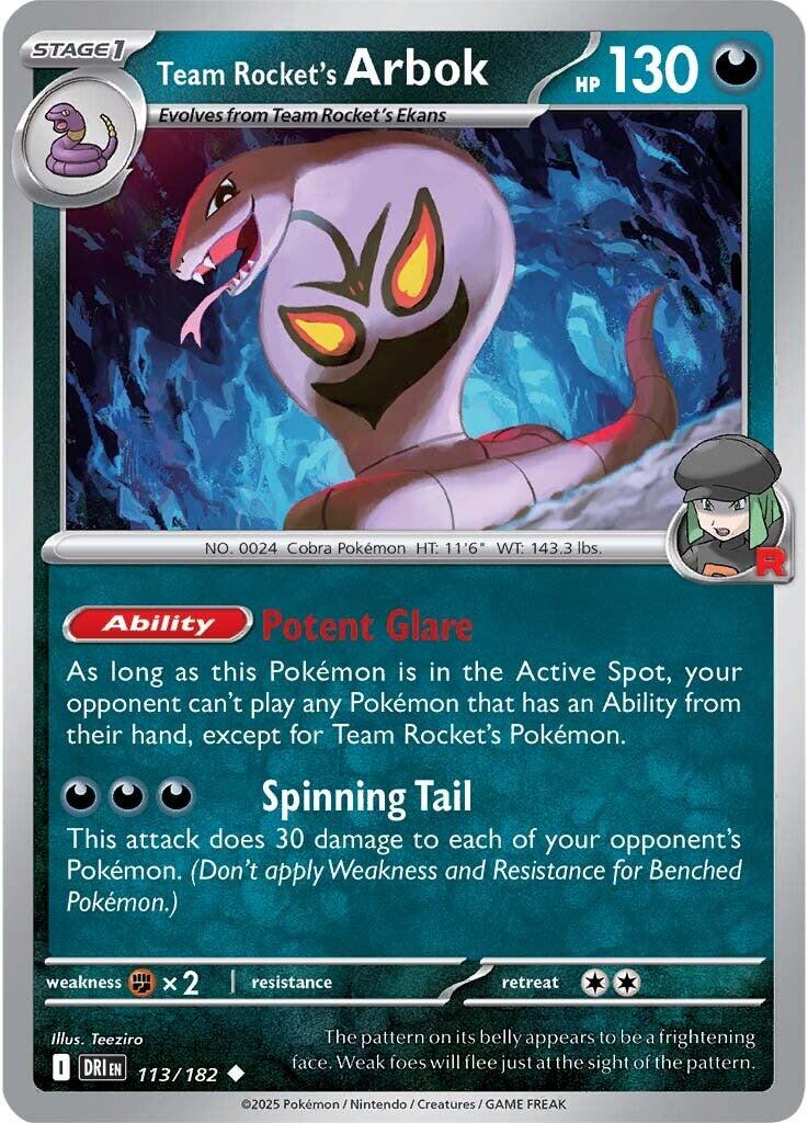 Arbok del Team Rocket - Rivali Predestinati 113/182 [ Italiano / Inglese ]