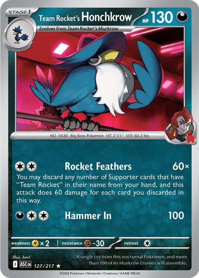 Honchkrow del Team Rocket - Ascesa Eroica 127/217 [ Italiano / Inglese ]
