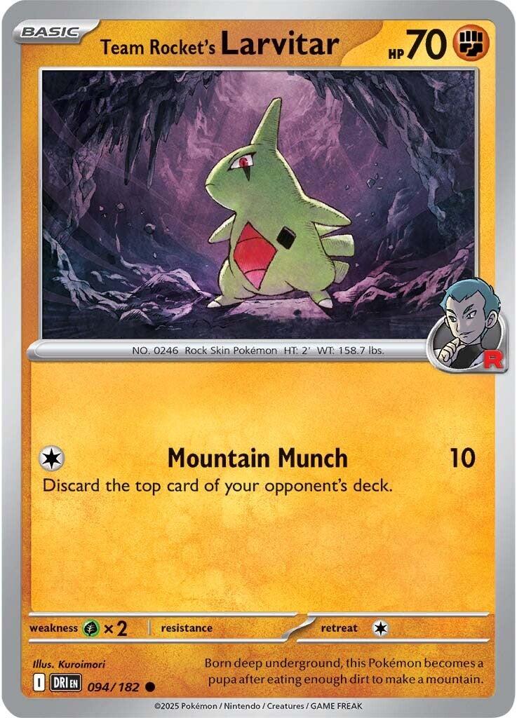 Larvitar del Team Rocket - Rivali Predestinati 094/182 [ Italiano / Inglese ]