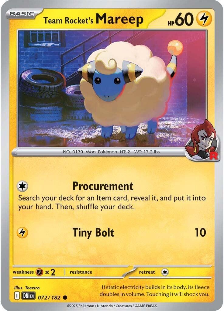 Mareep del Team Rocket - Rivali Predestinati 072/182 [ Italiano / Inglese ]