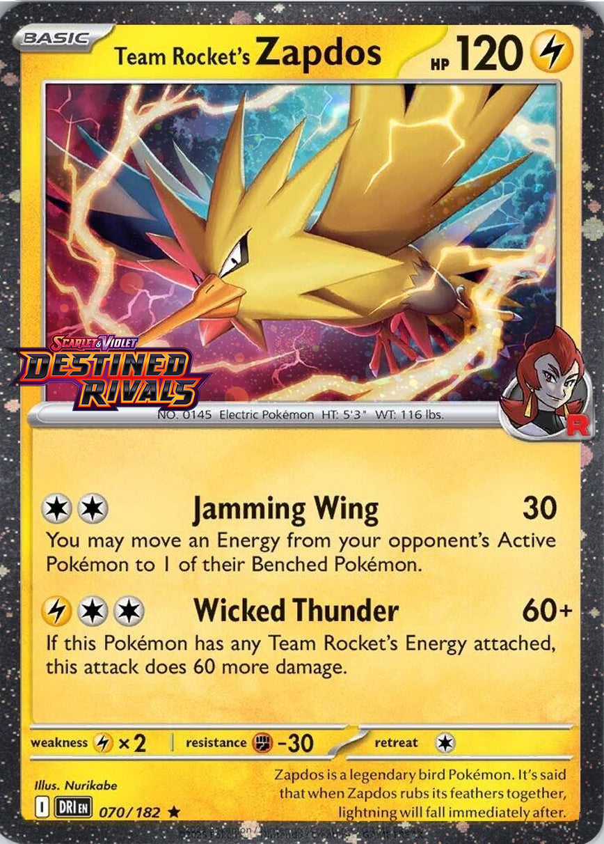 Zapdos del Team Rocket - Rivali Predestinati 070/182 [ Italiano / Inglese ]