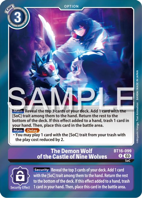 The Demon Wolf of the Castle of Nine Wolves BT16-099 [ Inglese / Giapponese ]