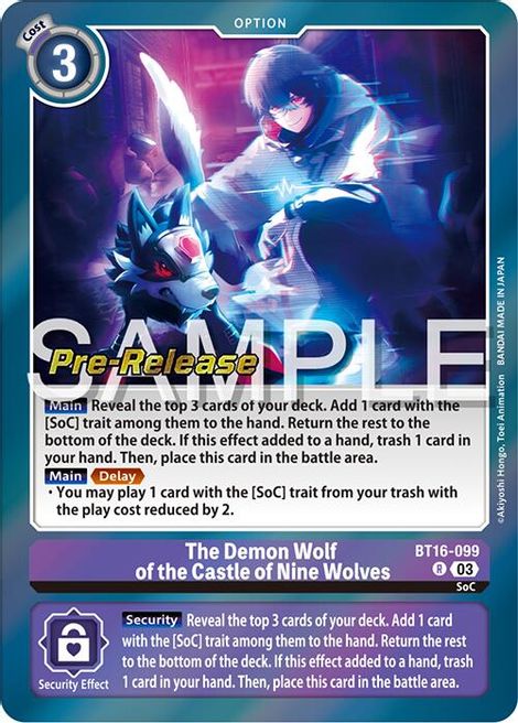 The Demon Wolf of the Castle of Nine Wolves BT16-099 [ Inglese / Giapponese ]