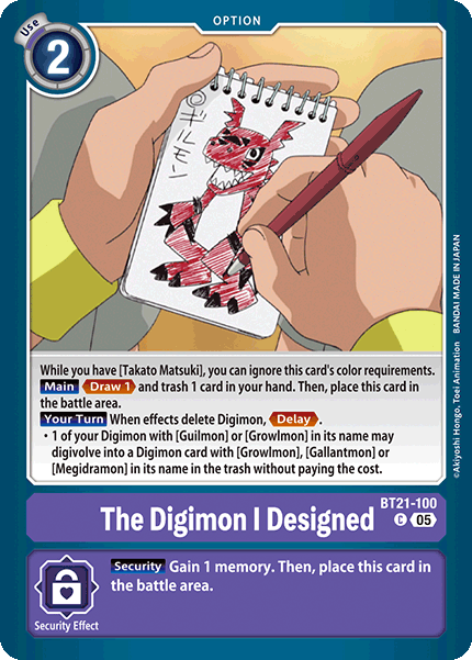 The Digimon I Designed BT21-100 [ Inglese / Giapponese ]