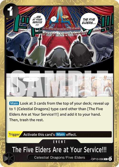 The Five Elders Are at Your Service!!! OP13-096 [ Inglese / Giapponese / Francese / Cinese Semplificato ]