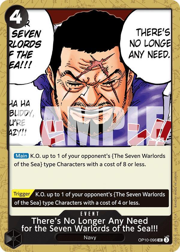 There's No Longer Any Need for the Seven Warlords of the Sea!!! OP10-096 [ Inglese / Giapponese / Francese / Cinese Semplificato ]