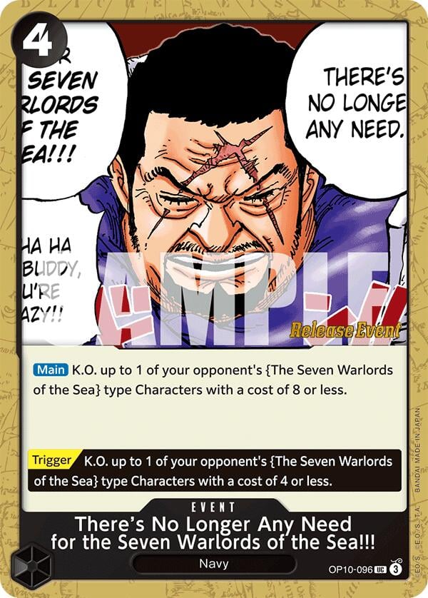 There's No Longer Any Need for the Seven Warlords of the Sea!!! OP10-096 [ Inglese / Giapponese / Francese / Cinese Semplificato ]