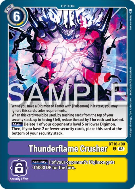Thunderflame Crusher BT16-100 [ Inglese / Giapponese ]
