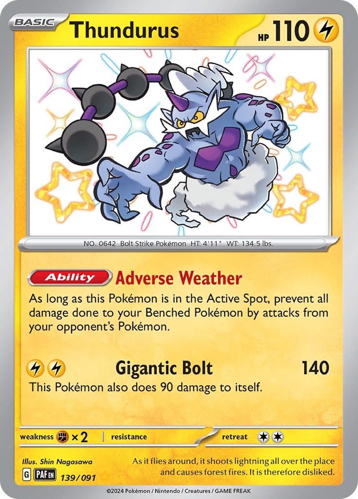 Thundurus - Destino di Paldea 139/091 [ Italiano ]