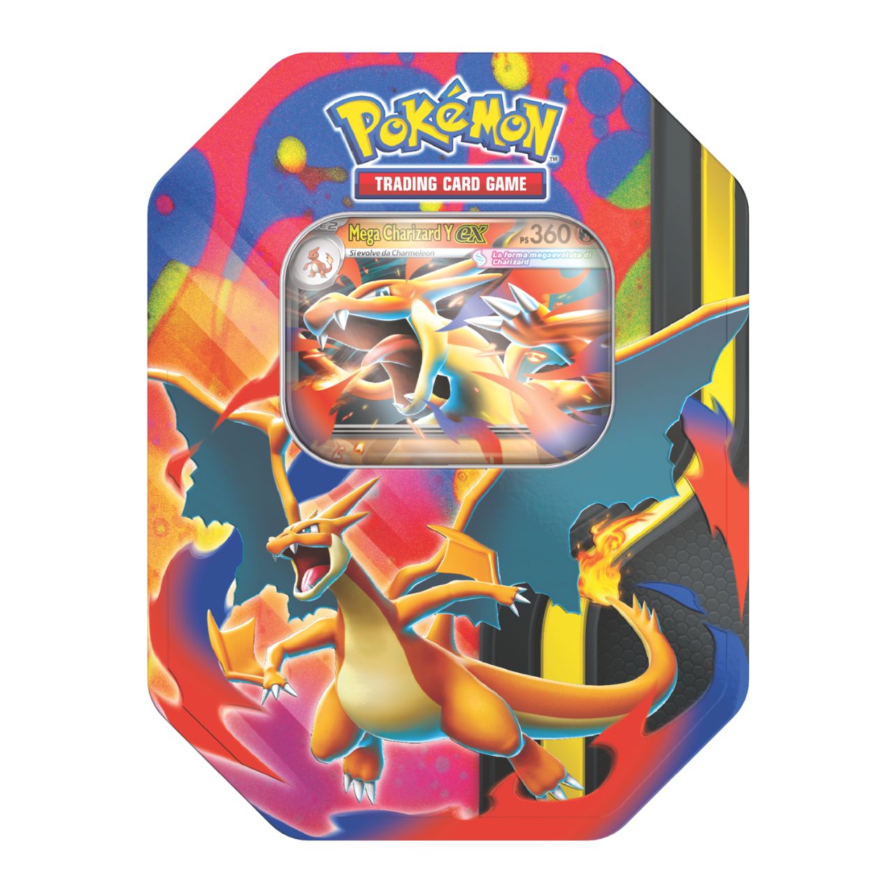 Pokémon TCG Mega Charizard Y ex Tin da Collezione ITA Carte Promo Olografica