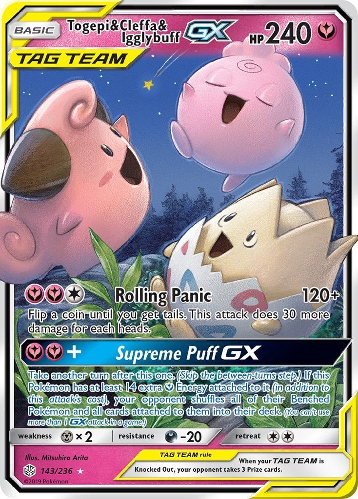 Togepi, Cleffa e Igglybuff GX - Eclissi Cosmica 143/236 [ Italiano / Inglese ]