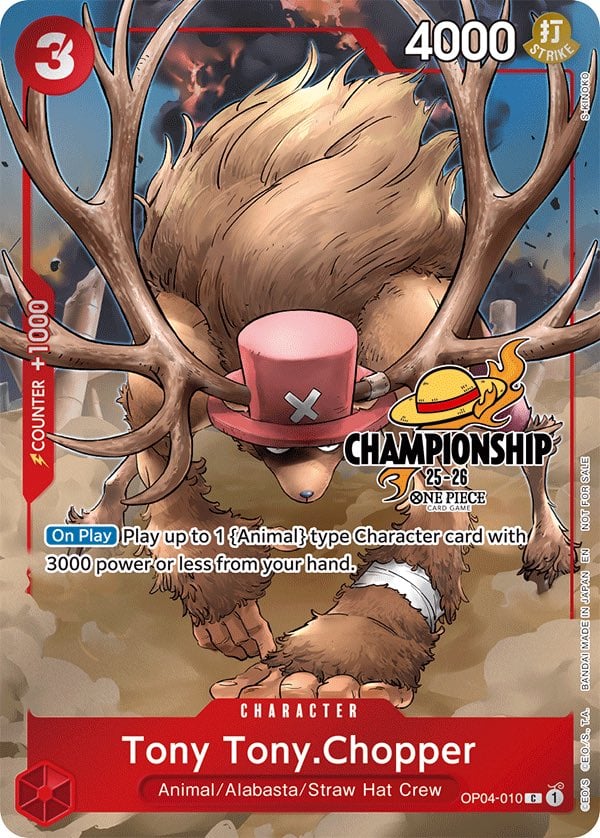 Tony Tony. Chopper OP04-010 [ Inglese / Giapponese / Francese / Cinese Semplificato ]