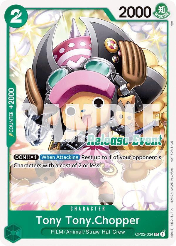 Tony Tony. Chopper OP02-034 [ Inglese / Giapponese / Francese / Cinese Semplificato ]
