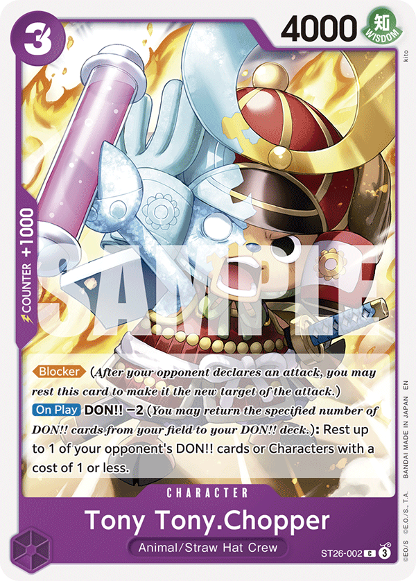 Tony Tony Chopper ST26-002 [ Inglese / Giapponese / Francese / Cinese Semplificato ]