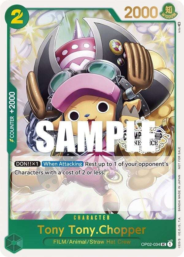 Tony Tony. Chopper OP02-034 [ Inglese / Giapponese / Francese / Cinese Semplificato ]