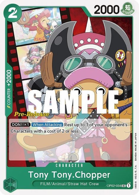 Tony Tony. Chopper OP02-034 [ Inglese / Giapponese / Francese / Cinese Semplificato ]