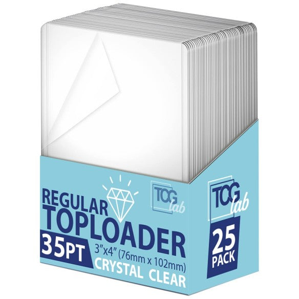Toploader Crystal Clear TCG LAB - Protezione UV 99,5% con Film Protettivo - Box 25 pz - ITA