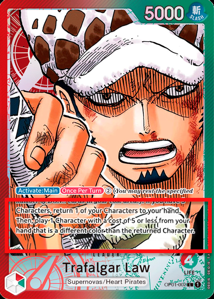 Trafalgar Law OP01-002 [ Inglese / Giapponese / Francese / Cinese Semplificato ]