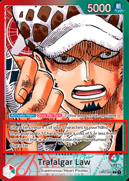 Trafalgar Law OP01-002 [ Inglese / Giapponese / Francese / Cinese Semplificato ]