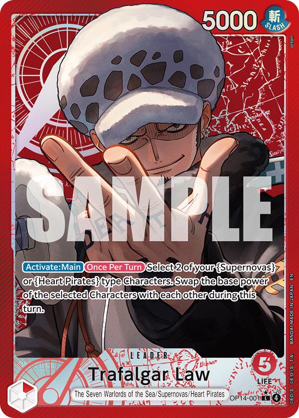 Trafalgar Law OP14-001 [ Inglese / Giapponese / Francese / Cinese Semplificato ]