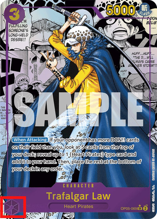 Trafalgar Law (Mangapanel alternate art reprint (Lighter colors)) OP05-069 [ Inglese / Giapponese / Francese / Cinese Semplificato ]