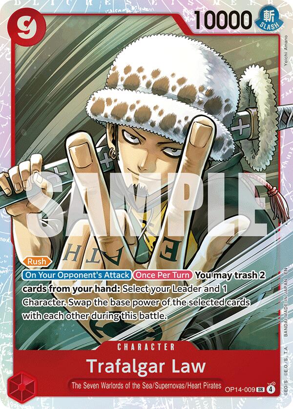 Trafalgar Law OP14-009 [ Inglese / Giapponese / Francese / Cinese Semplificato ]