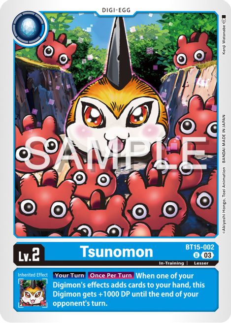 Tsunomon BT15-002 [ Inglese / Giapponese ]