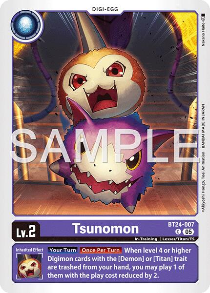 Tsunomon BT24-007 [ Inglese / Giapponese ]