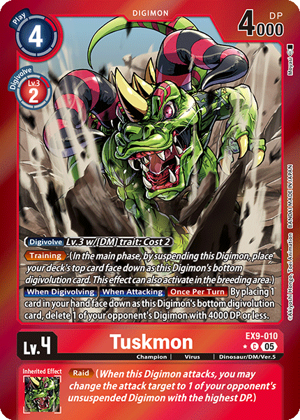 Tuskmon EX9-010 [ Inglese / Giapponese ]