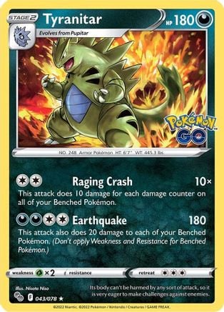 Tyranitar - Pokémon GO 043/078 [ Italiano / Inglese ]